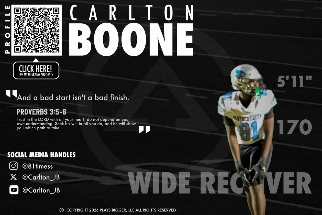 Athlete Spotlight: Carlton Boone #81